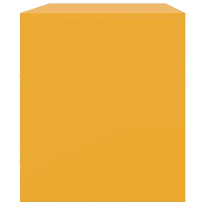 Meuble TV jaune moutarde 67x39x44 cm acier – Image 6