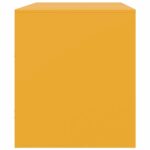 Meubles TV 2 pcs jaune moutarde 67x39x44 cm acier – Image 6
