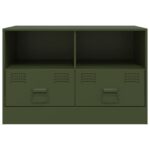 Meuble TV vert olive 67x39x44 cm acier – Image 4