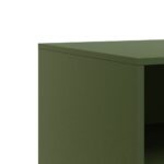 Meubles TV 2 pcs vert olive 67x39x44 cm acier – Image 8