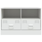Meuble TV blanc 67x39x44 cm acier – Image 4