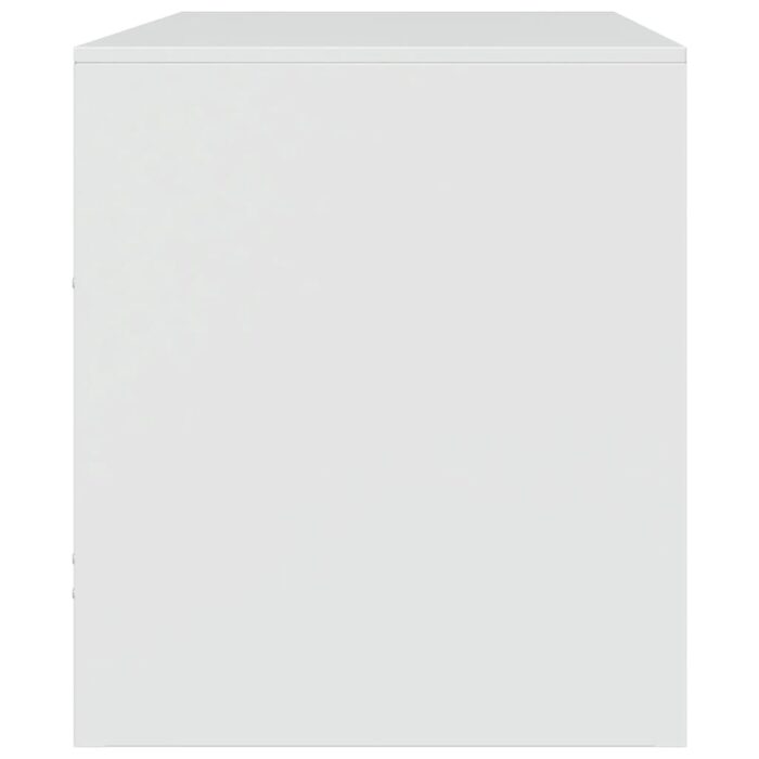 Meuble TV blanc 67x39x44 cm acier – Image 6