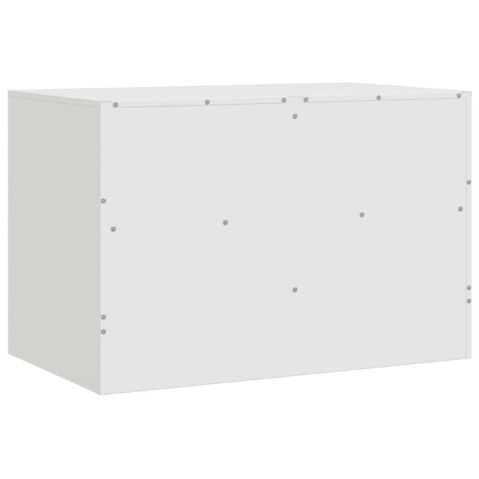 Meubles TV 2 pcs blanc 67x39x44 cm acier – Image 7