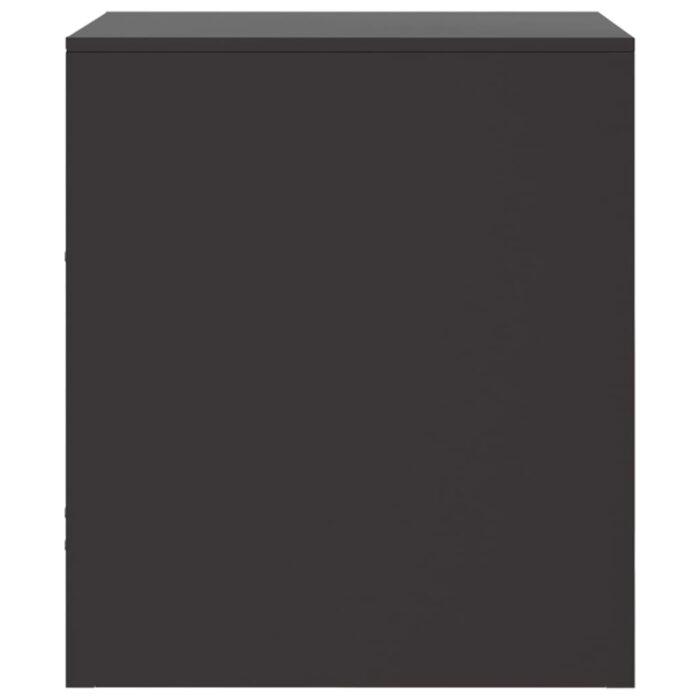 Tables de chevet 2 pcs noir 34,5x39x44 cm acier – Image 6