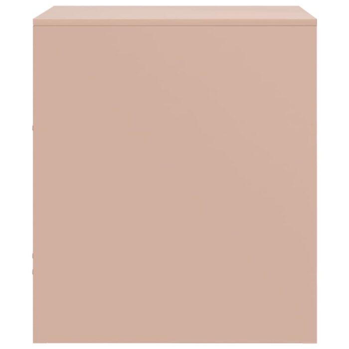 Tables de chevet 2 pcs rose 34,5x39x44 cm acier – Image 6