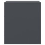 Table de chevet anthracite 34,5x39x44 cm acier – Image 6