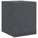 Table de chevet anthracite 34,5x39x44 cm acier – Image 7