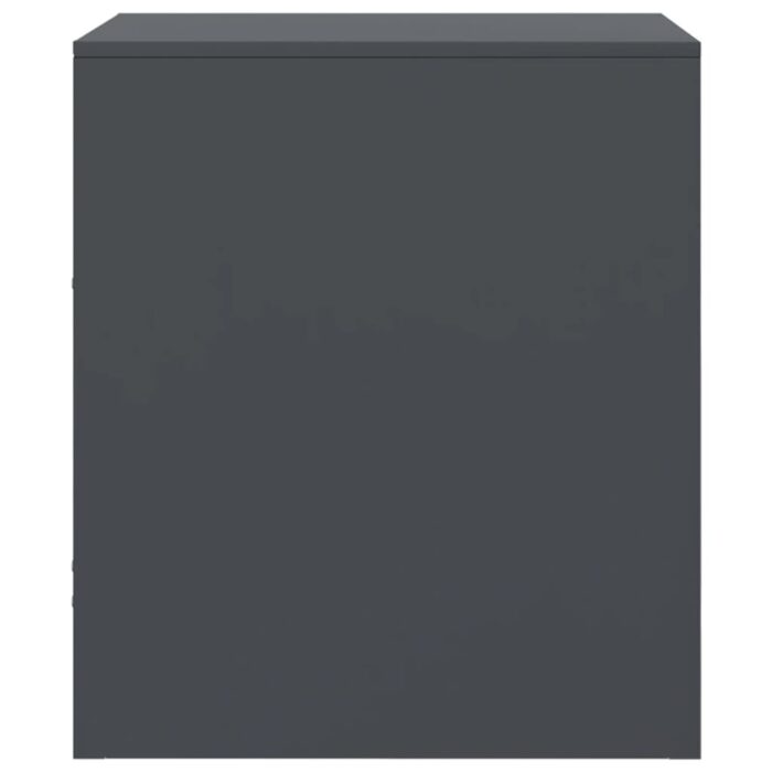 Tables de chevet 2 pcs anthracite 34,5x39x44 cm acier – Image 6