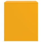 Table de chevet jaune moutarde 34,5x39x44 cm acier – Image 6