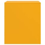 Tables de chevet 2 pcs jaune moutarde 34,5x39x44 cm acier – Image 6