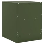 Tables de chevet 2 pcs vert olive 34,5x39x44 cm acier – Image 7