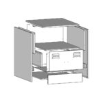 Table de chevet blanc 34,5x39x44 cm acier – Image 11