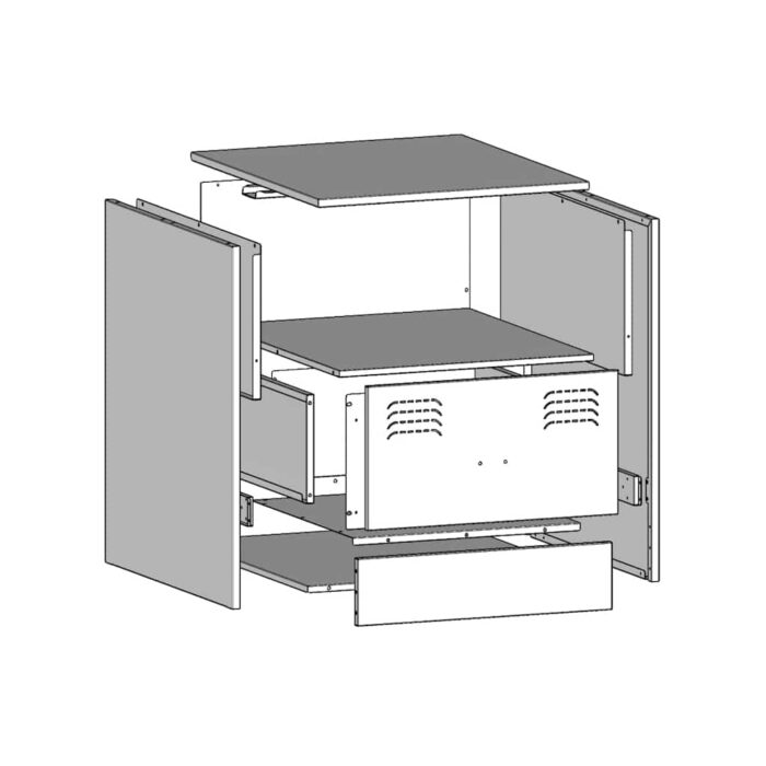 Table de chevet blanc 34,5x39x44 cm acier – Image 11