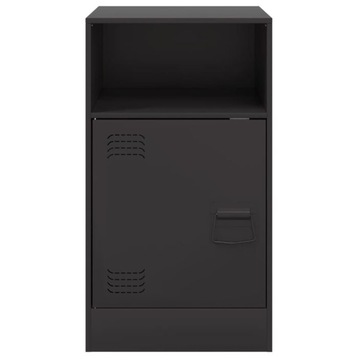 Table de chevet noir 34,5x39x62 cm acier – Image 4