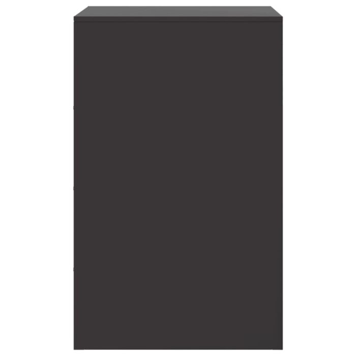 Table de chevet noir 34,5x39x62 cm acier – Image 6