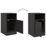 Tables de chevet 2 pcs noir 34,5x39x62 cm acier – Image 8