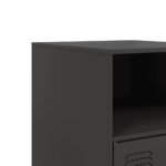 Tables de chevet 2 pcs noir 34,5x39x62 cm acier – Image 9