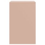 Table de chevet rose 34,5x39x62 cm acier – Image 6