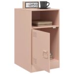 Tables de chevet 2 pcs rose 34,5x39x62 cm acier – Image 2