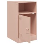 Tables de chevet 2 pcs rose 34,5x39x62 cm acier – Image 4