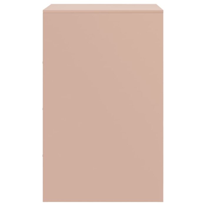 Tables de chevet 2 pcs rose 34,5x39x62 cm acier – Image 6