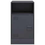 Tables de chevet 2 pcs anthracite 34,5x39x62 cm acier – Image 3