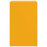 Table de chevet jaune moutarde 34,5x39x62 cm acier – Image 6