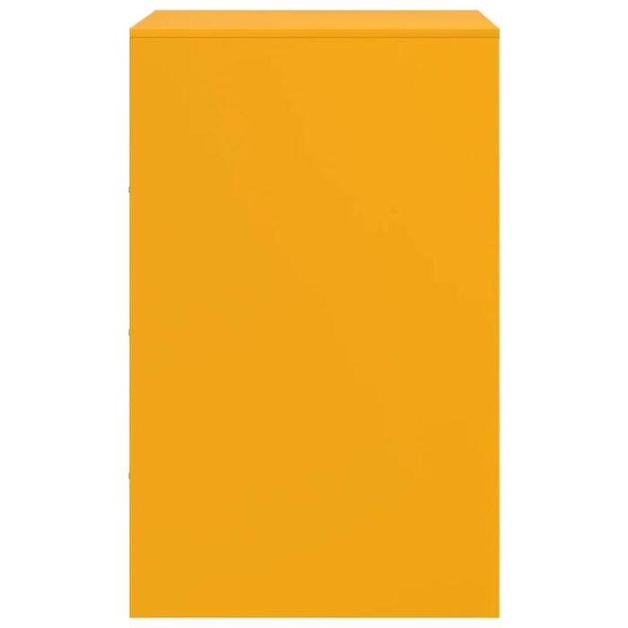 Tables de chevet 2 pcs jaune moutarde 34,5x39x62 cm acier – Image 6