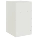 Table de chevet blanc 34,5x39x62 cm acier – Image 7