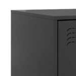 Table de chevet noir 34,5x39x62 cm acier – Image 8
