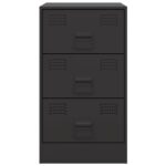 Tables de chevet 2 pcs noir 34,5x39x62 cm acier – Image 3