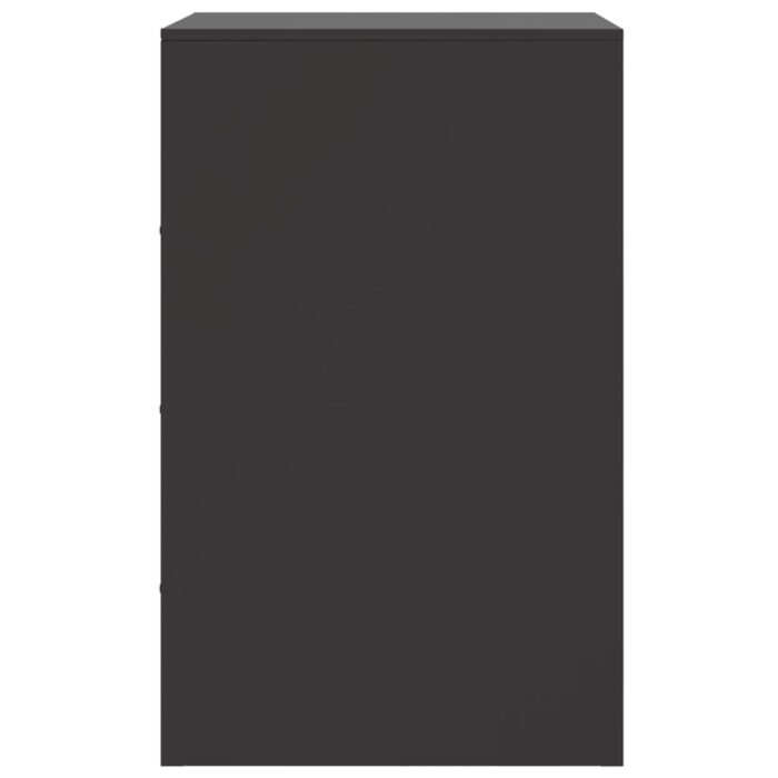 Tables de chevet 2 pcs noir 34,5x39x62 cm acier – Image 6