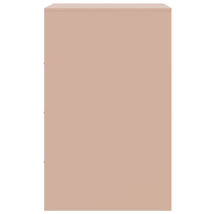 Table de chevet rose 34,5x39x62 cm acier – Image 7