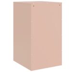 Table de chevet rose 34,5x39x62 cm acier – Image 8