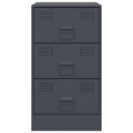 Tables de chevet 2 pcs anthracite 34,5x39x62 cm acier – Image 3