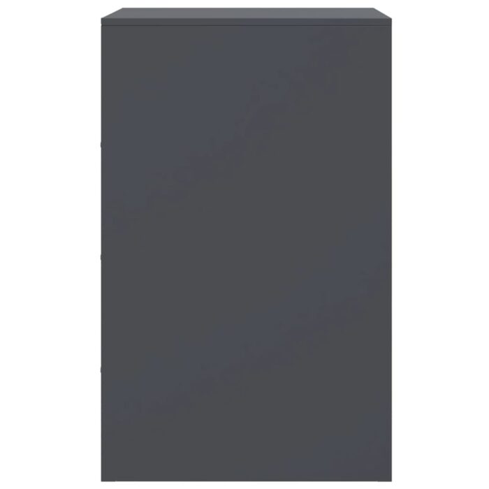 Tables de chevet 2 pcs anthracite 34,5x39x62 cm acier – Image 6