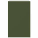 Table de chevet vert olive 34,5x39x62 cm acier – Image 6