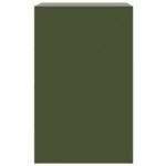 Tables de chevet 2 pcs vert olive 34,5x39x62 cm acier – Image 5