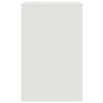 Table de chevet blanc 34,5x39x62 cm acier – Image 6