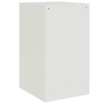 Tables de chevet 2 pcs blanc 34,5x39x62 cm acier – Image 7