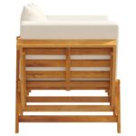 Banc de jardin avec coussins 2 en 1 bois d'acacia massif – Image 4