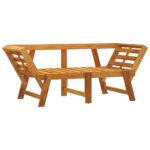 Banc de jardin avec coussins 2 en 1 bois d'acacia massif – Image 3