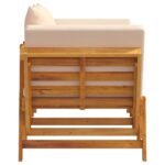 Banc de jardin avec coussins 2 en 1 bois d'acacia massif – Image 4