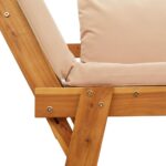 Banc de jardin avec coussins 2 en 1 bois d'acacia massif – Image 7