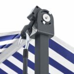Auvent autoportant bleu et blanc 500x300 cm tissu et acier – Image 6