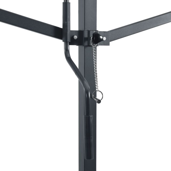 Auvent autoportant bleu et blanc 500x300 cm tissu et acier – Image 7