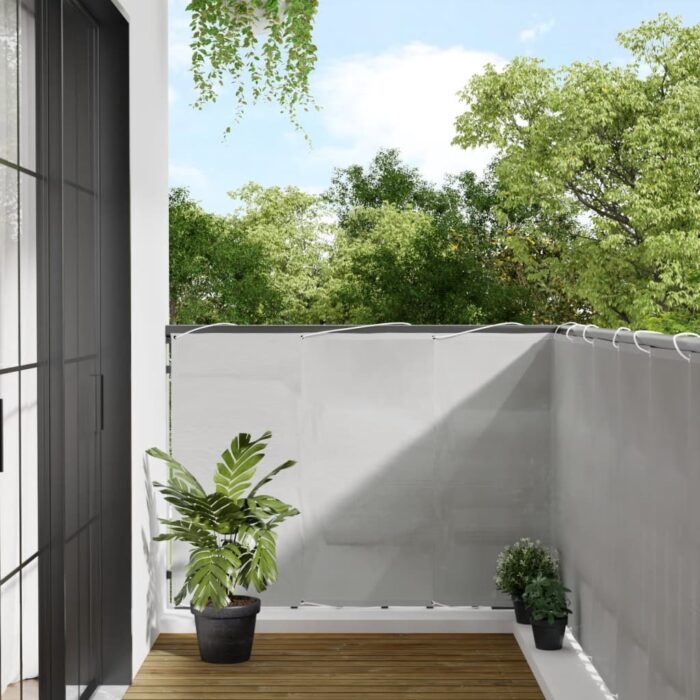 VXL8721012432116_m_en_hd_1.jpg Écran de balcon gris clair 120x800 cm 100% polyester oxford – Image 1