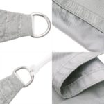 Voile d'ombrage gris clair 3x3 m 100% polyester oxford – Image 4