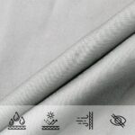 Voile d'ombrage gris clair 3x3 m 100% polyester oxford – Image 6