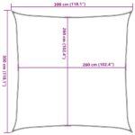 Voile d'ombrage gris clair 3x3 m 100% polyester oxford – Image 8